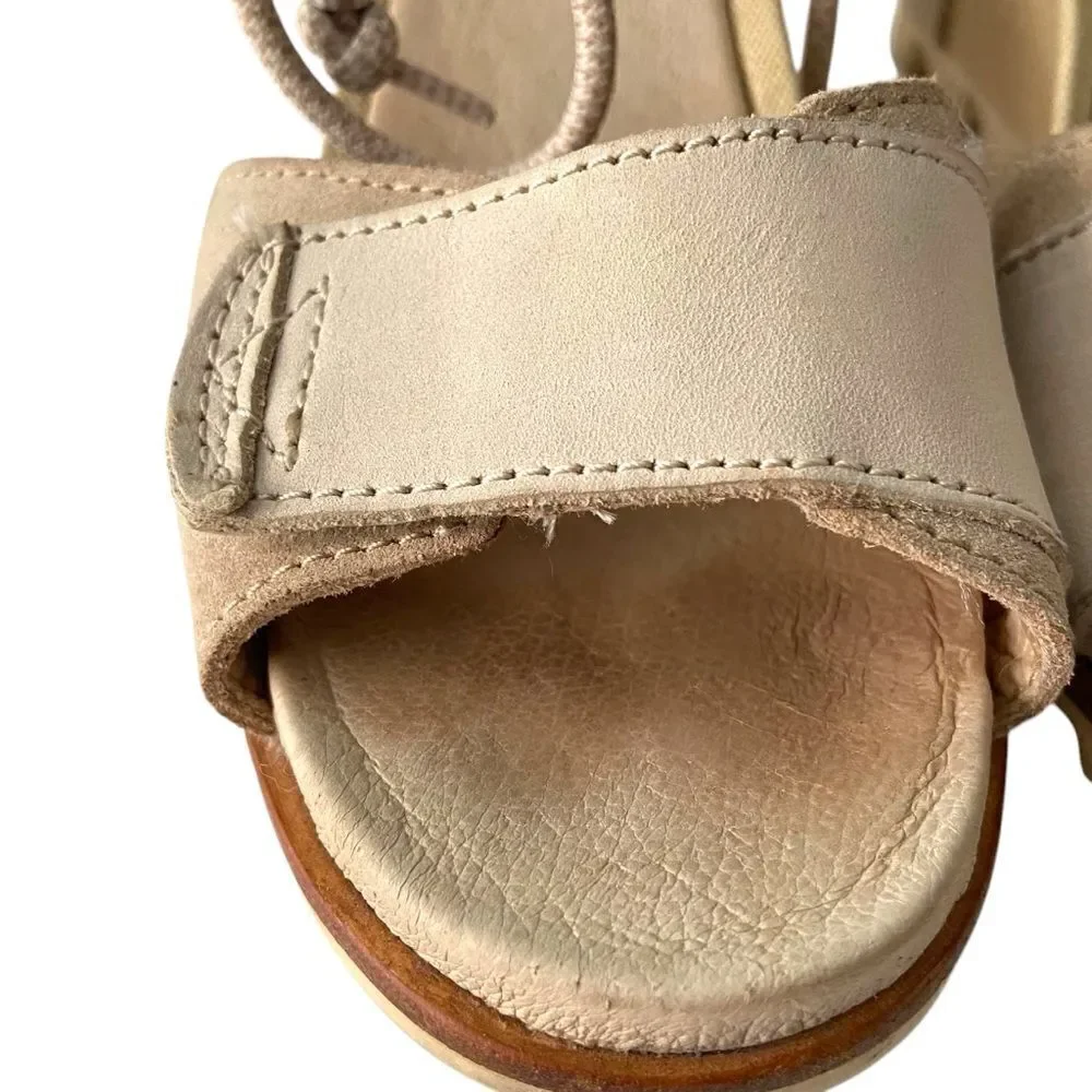 Sorel Joanie Wedge Sandal Ankle Lace with Velcro Strap in Size 8